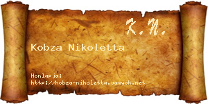 Kobza Nikoletta névjegykártya