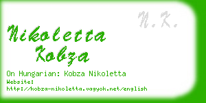 nikoletta kobza business card